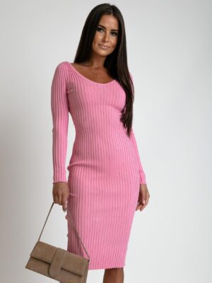 SUKIENKA PRĄŻKOWANA RÓŻOWA