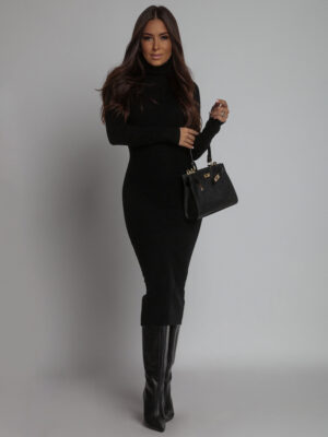 SUKIENKA SWETERKOWA CZARNA