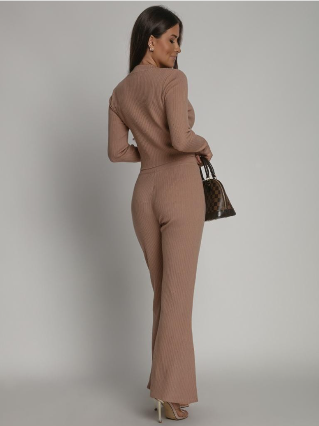 KOMPLET PRĄŻKOWANY VIKA BEŻOWY - obrazek 4