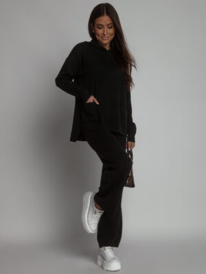 KOMPLET DZIANINOWY SWETERKOWY SO COZY CZARNY