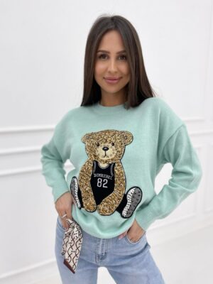 SWETER MIŚ MIĘTOWY