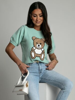 SWETER MIŚ MIĘTOWY